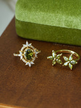 floral adjustable ring